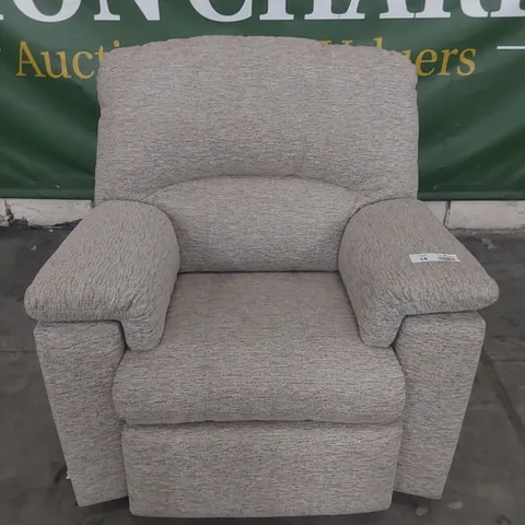 QUALITY BRITISH DESIGNER G PLAN CHLOE POWER RECLINING EASY CHAIR MIRAGE PUTTY FABRIC
