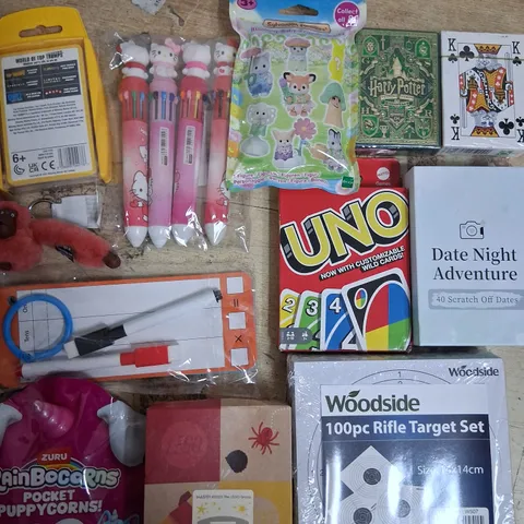 TOTE OF ASSORTED TOYS AND ACCESSORIES TO INCLUDE;