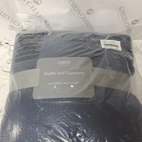 SUPERSOFT BY COZEE HOME WAFFLE KNIT FILLED BEDSPREAD - 250 X 260