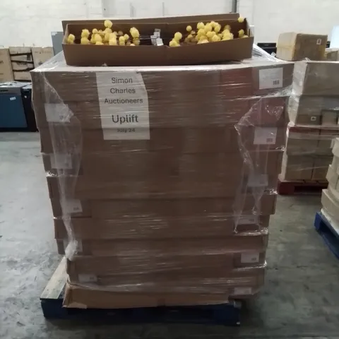 PALLET CONTAINING APPROXIMATELY 50 BOXES OF FAUX MUSTARD POM POM SINGLE STEMS