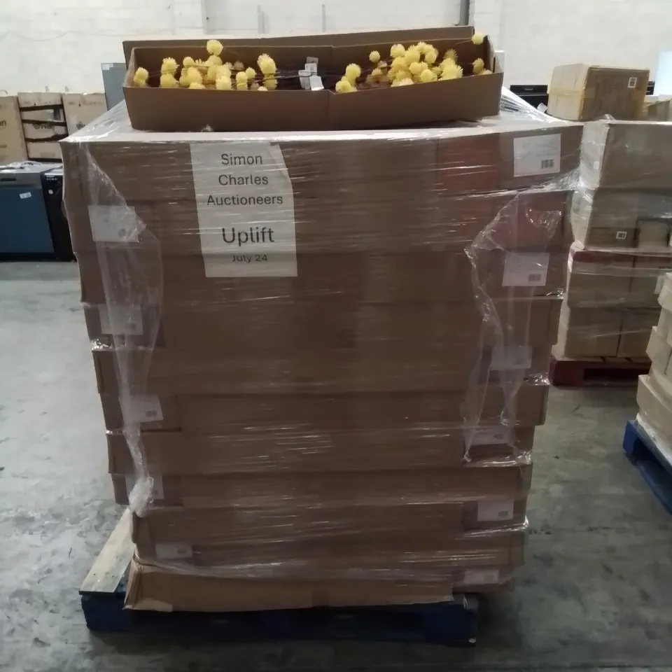 PALLET CONTAINING APPROXIMATELY 50 BOXES OF FAUX MUSTARD POM POM SINGLE STEMS