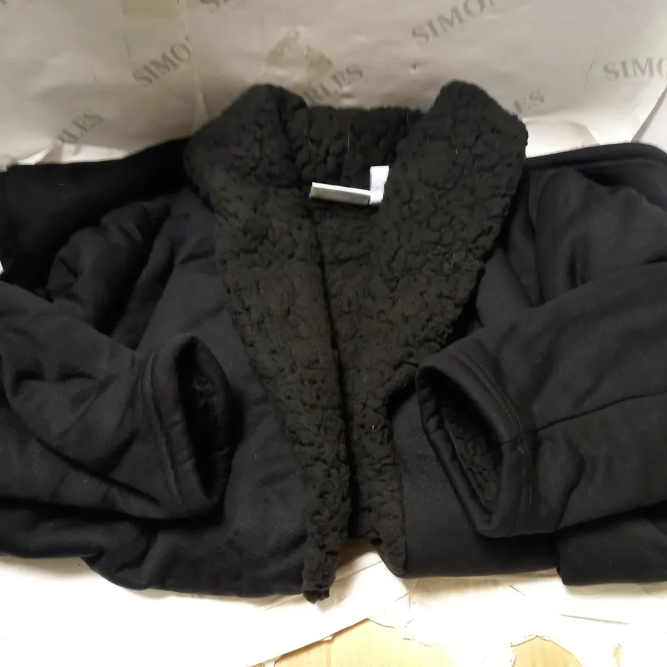 D&CO ACTIVE OPEN FRONT BLACK CARDIGAN - SIZE LARGE 