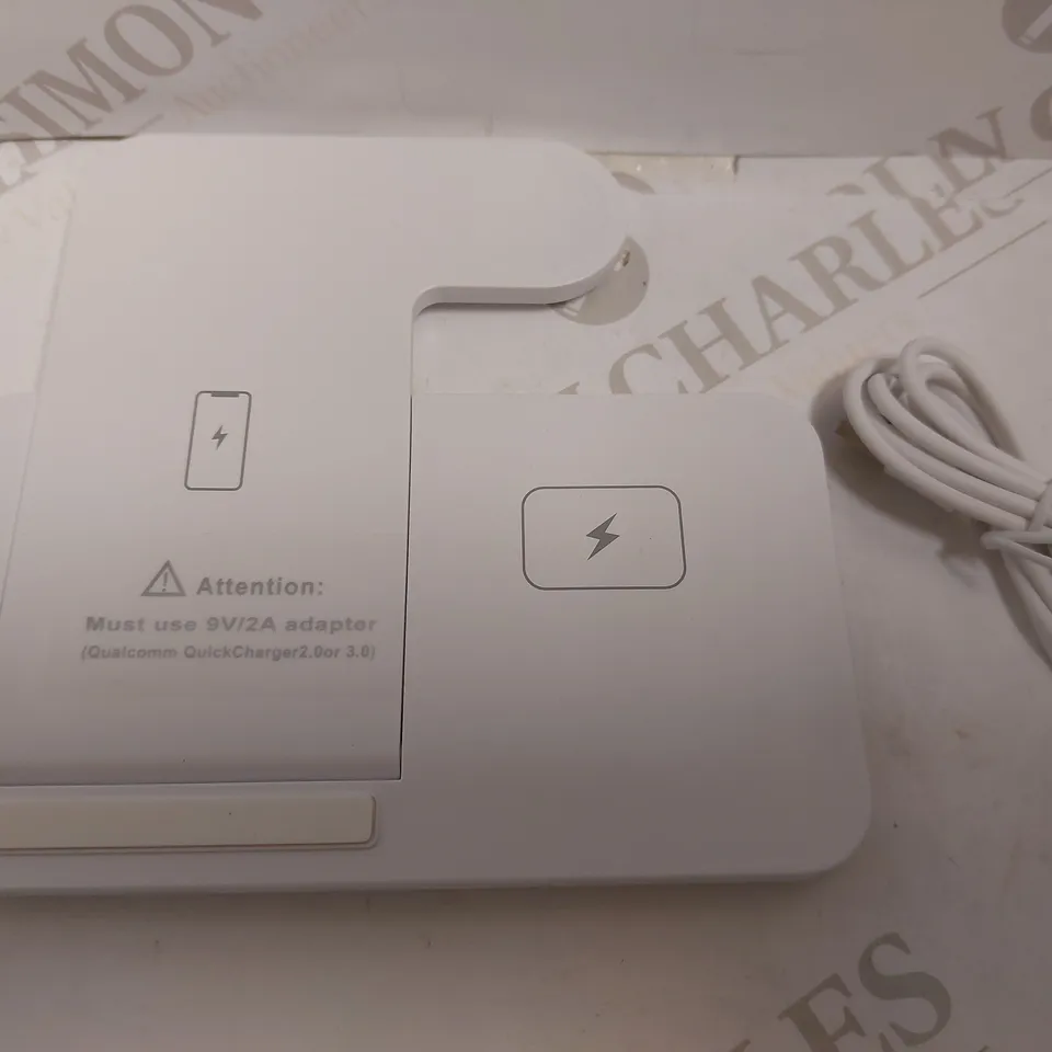 BOXED MULTI FUNCTION CHARGING STAND - WHITE
