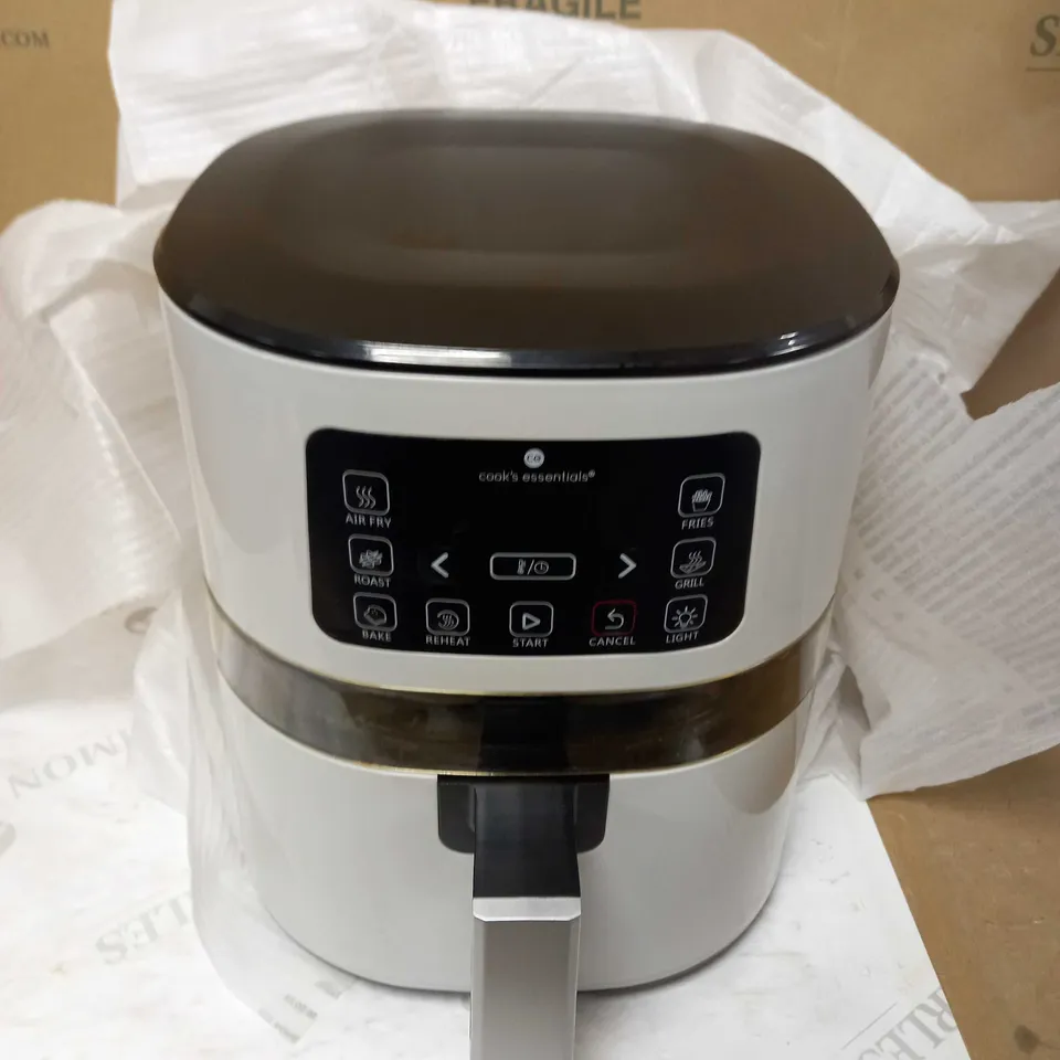 COOK'S ESSENTIALS 4.0L AIR FRYER WITH DIGITAL TOUCHSCREEN & VIEWING SCREEN - COOL GREY