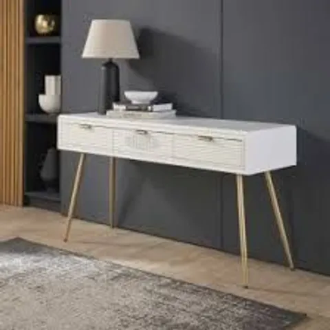 BRAND NEW BOXED HOMESDIRECT365 ADDION WHITE CONSOLE TABLE