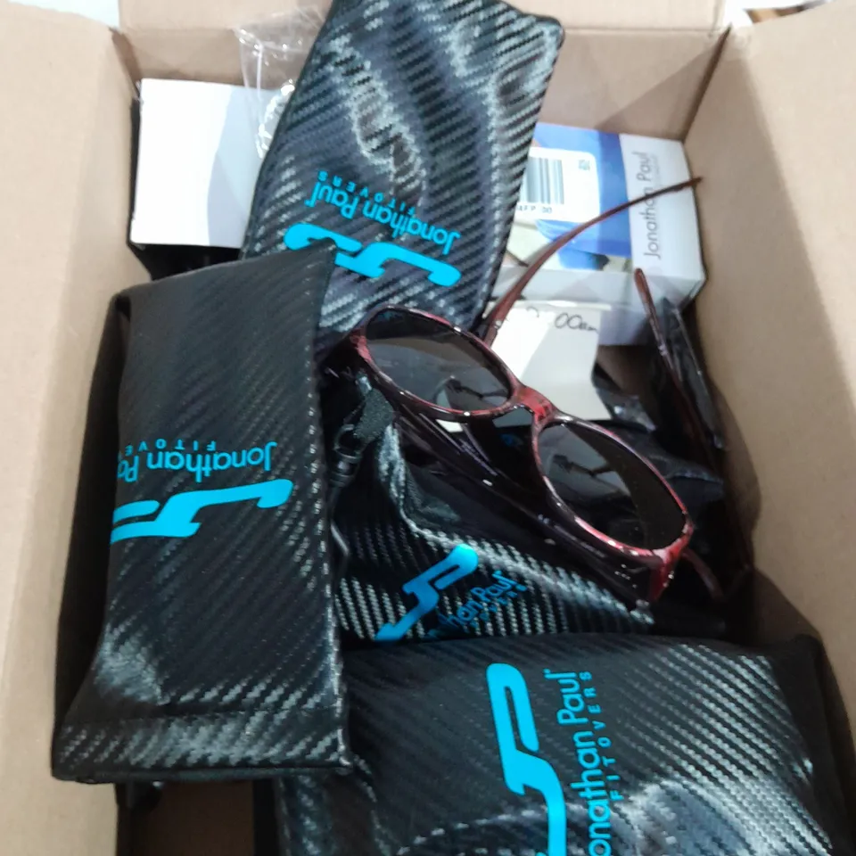 BOX OF ASSORTED JPE FITOVER SUNGLASSES