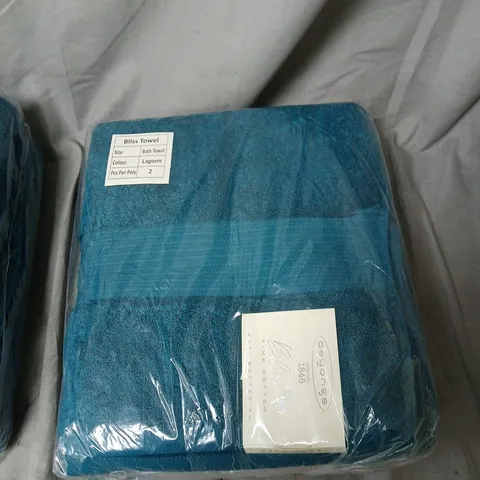 BLISS BATH TOWEL LAGOON BLUE – 2-PACK