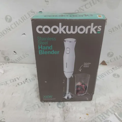 BOXED COOKWORKS STAINLESS STEEL HAND BLENDER