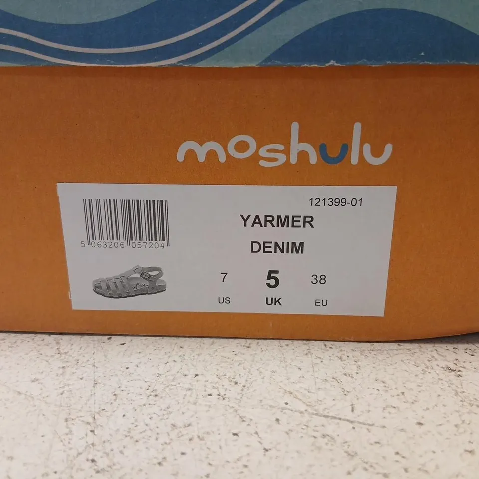 MOSHULU YARMER DENIM SANDALS – UK 5 (US 7, EU 38)