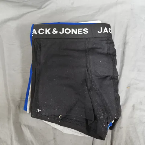 JACK & JONES 5-PACK WAISTBAND LOGO TRUNKS - MEDIUM