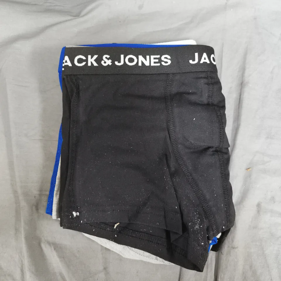 JACK & JONES 5-PACK WAISTBAND LOGO TRUNKS - MEDIUM
