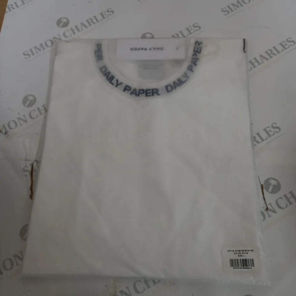 DAILY PAPER WHITE TEE SIZE L 