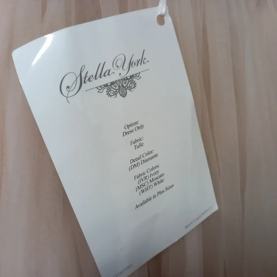 STELLA YORK IVORY TULLE WEDDING DRESS - UK 14