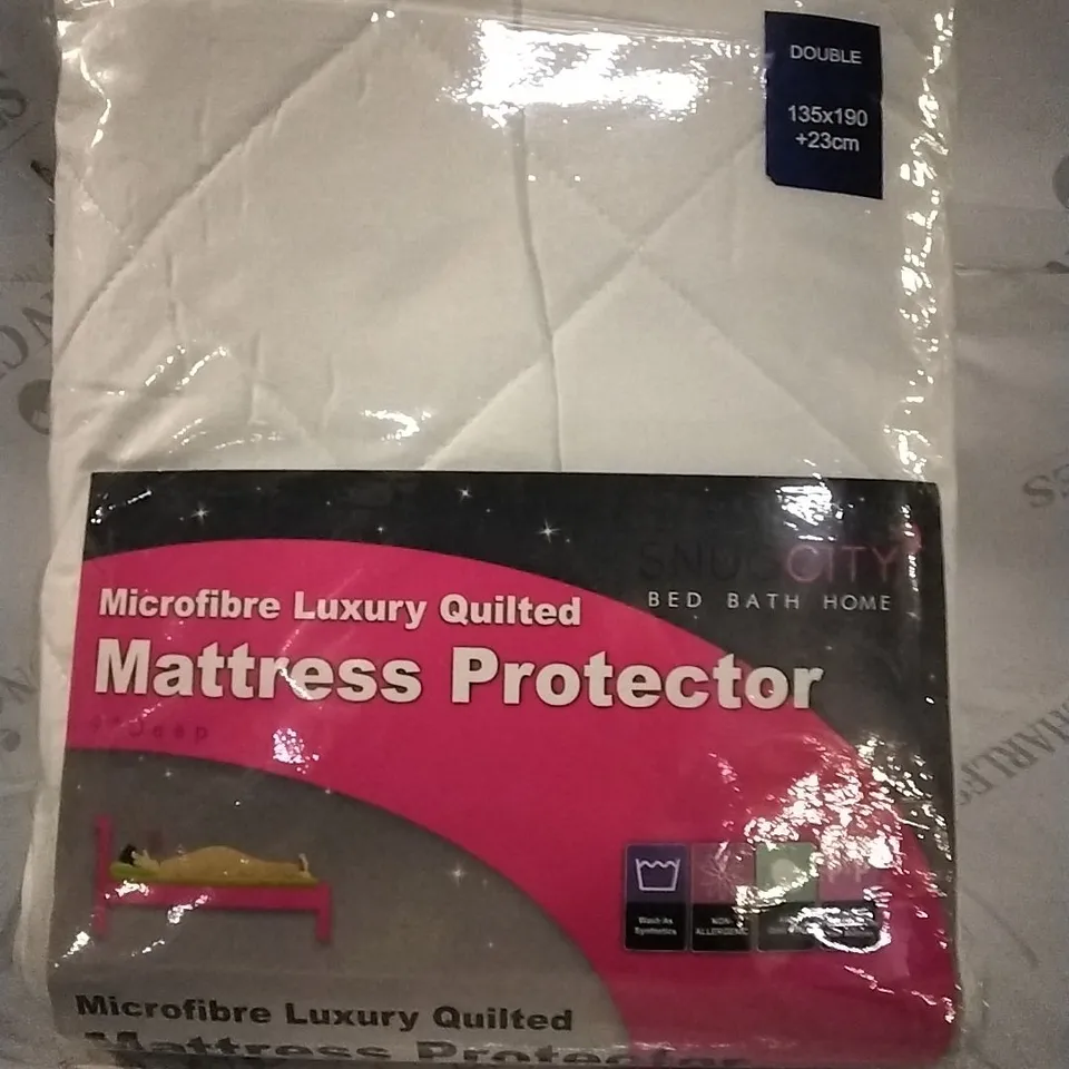 BAGGED HYPOALLERGENIC QUILTED MATTRESS PROTECTOR SOFT FEEL 