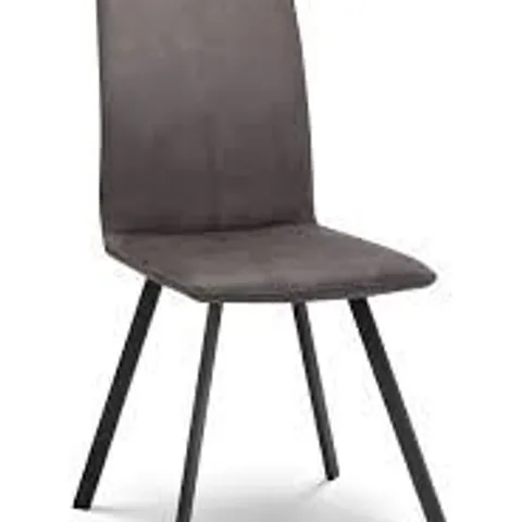 BOXED SET OF 2 JULIAN BOWEN MONROE DINING CHAIRS - CHARCOAL FABRIC (1 BOX)