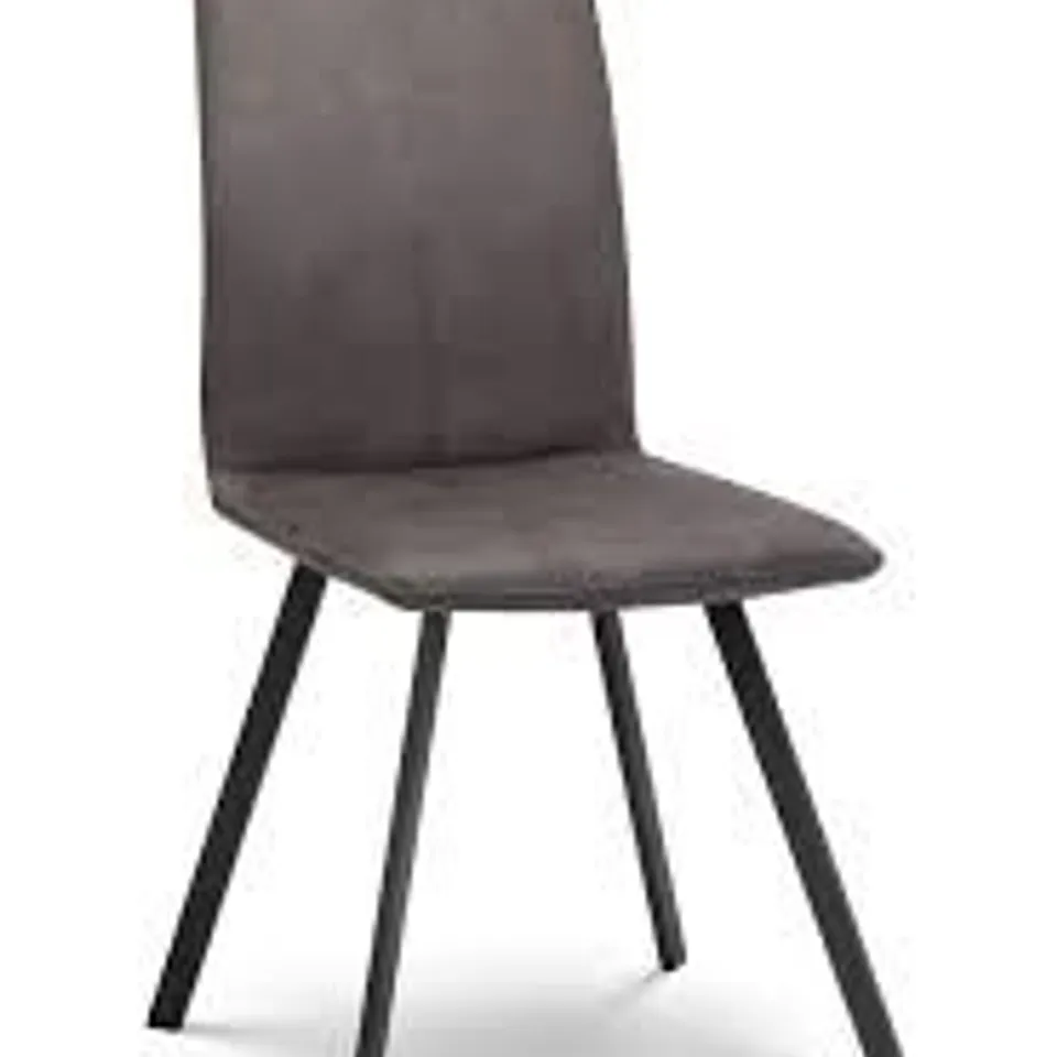 BOXED SET OF 2 JULIAN BOWEN MONROE DINING CHAIRS - CHARCOAL FABRIC (1 BOX)