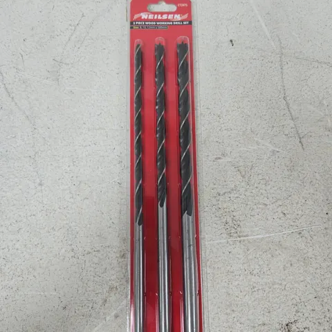NEILSEN 3-PIECE WOODWORKING DRILL BIT SET 