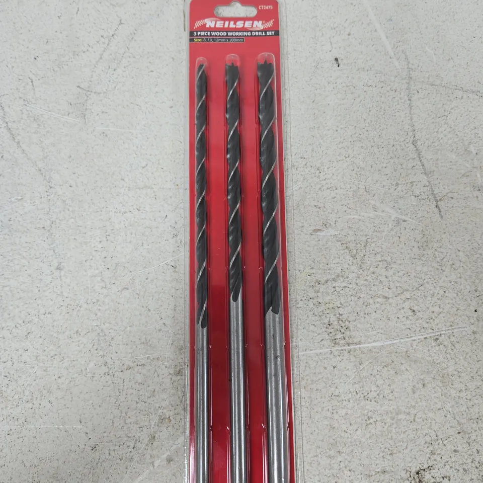 NEILSEN 3-PIECE WOODWORKING DRILL BIT SET 