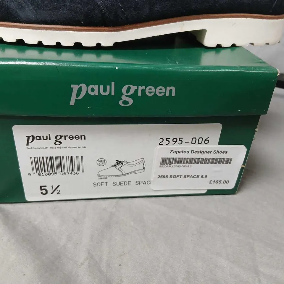 PAUL GREEN SOFT SUEDE LACE-UP SHOES – UK 5.5 (5 1/2) WOMEN’S DESIGNER SHOES