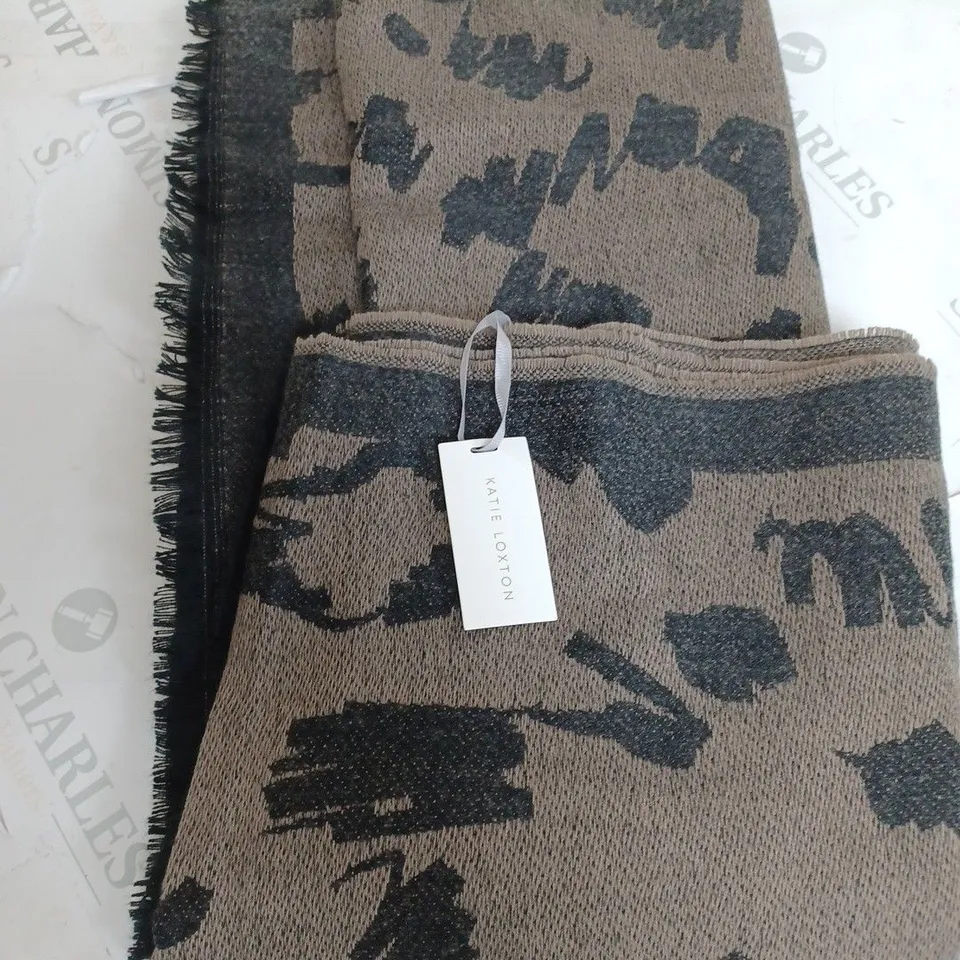 KATIE LOXTON BROWN/BLACK SCARF