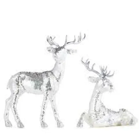 JULIEN MACDONALD SET OF 2 SEQUIN STAGS