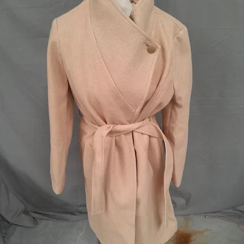 WILFRED FREE BELTED COAT IN TAN SIZE 14