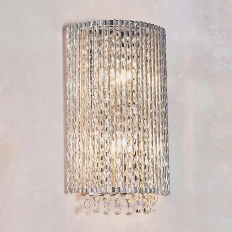 BOXED VOGUE GALINA CRYSTAL WALL LIGHT CHROME