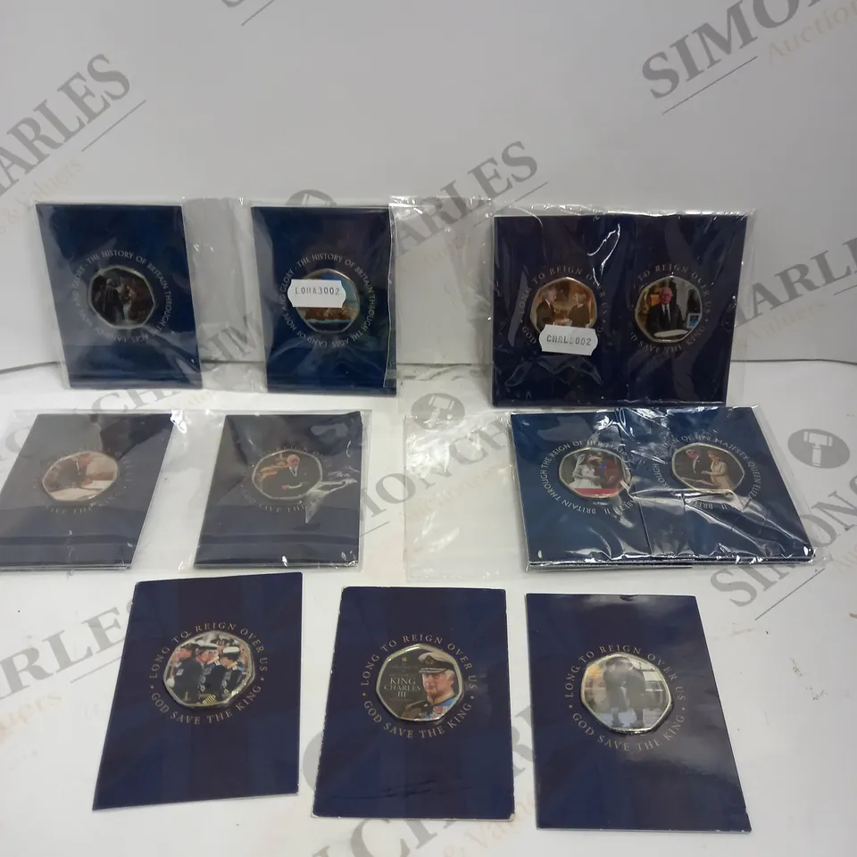 BOX TO CONTAIN APPROX. 19 X ASSORTED COLLECTORS COINS/MEDALS. BRITISH THEMED