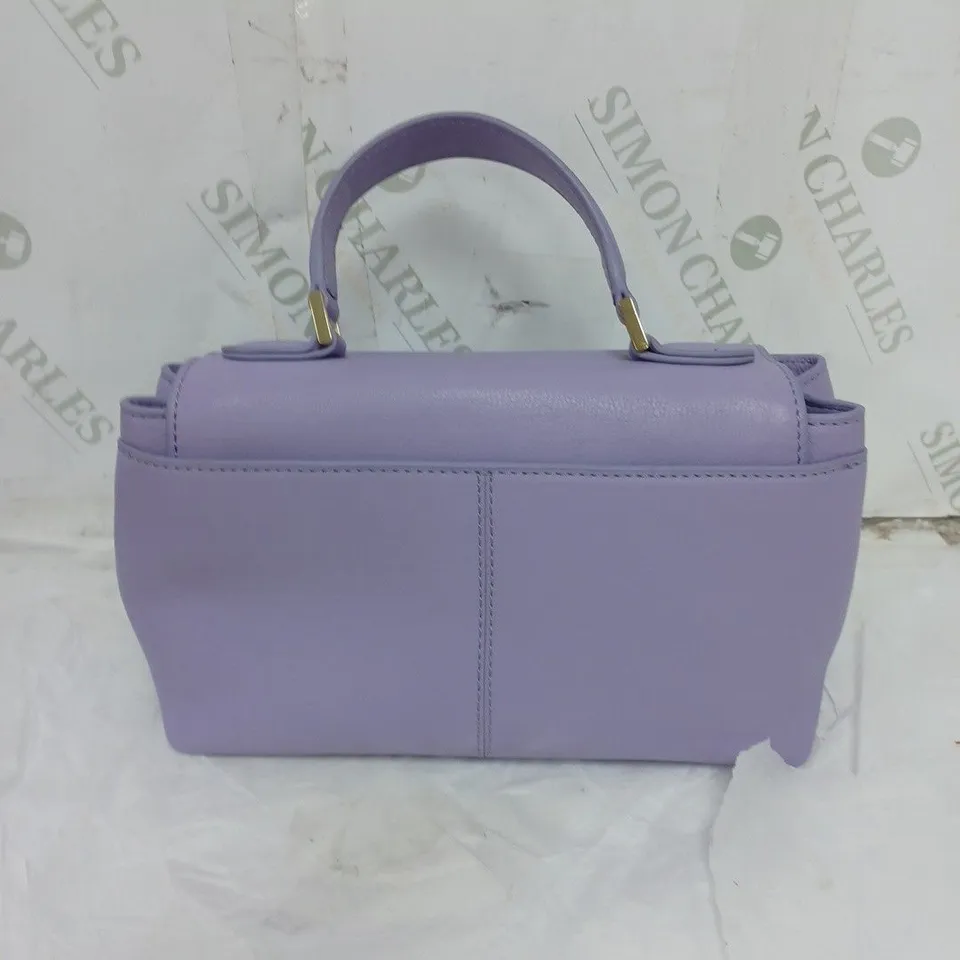 LADIES RUTH LANGSFORD SMALL HANDBAG GENUINE LEATHER LILAC