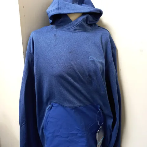 BERGHAUS M CULLAIN HOODED PULLOVER IN NAVY - UK XXL