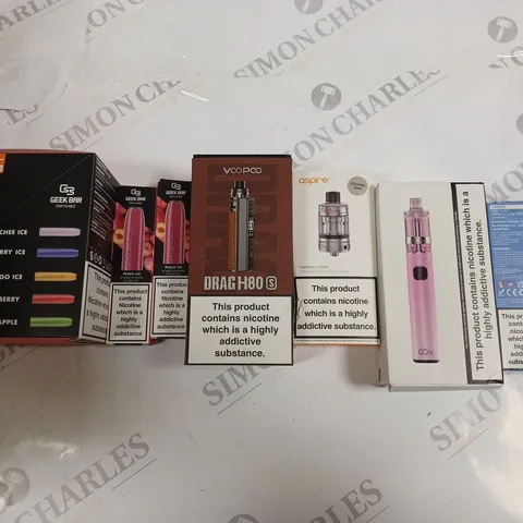 BOX OF APPROXIMATELY 70 ASSORTED E-CIGARETTES