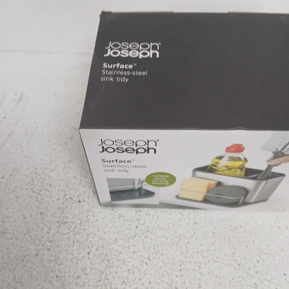 JOSEPH JOSEPH SURFACE STAINLESS-STEEL SINK TIDY