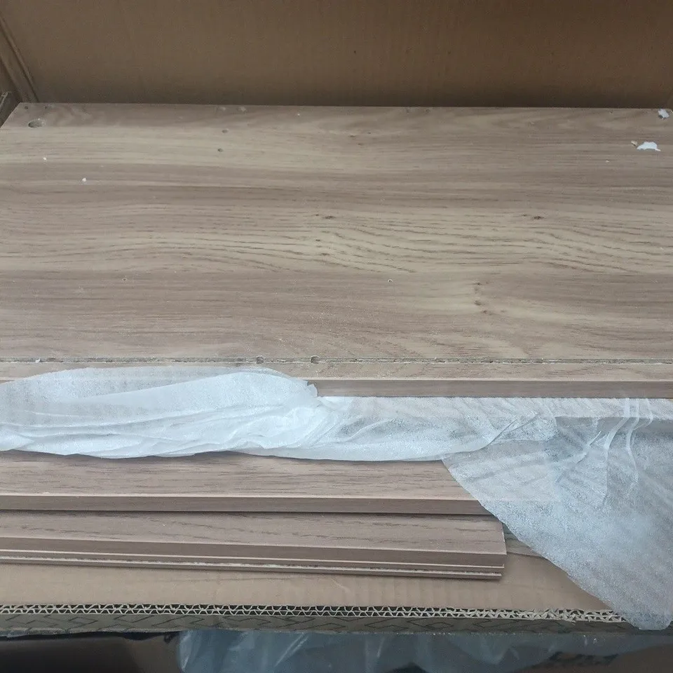 BOXED HOMEGA SKAGEN 3 DRAWER BEDSIDE CABINET IN OAK - COLLECTION ONLY