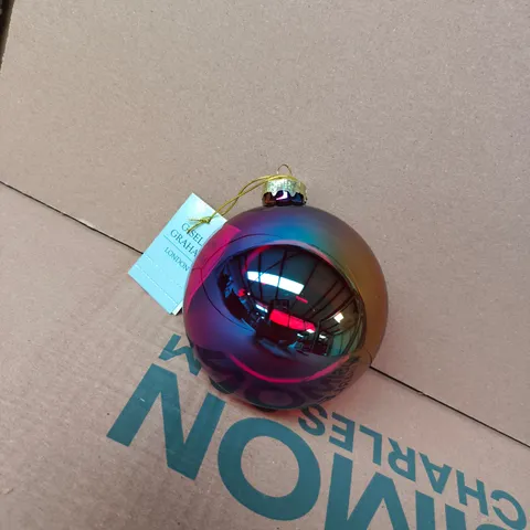 APPROXIMATELY 48 GISELA GRAHAM IRIDESCENT GLASS BAUBLES