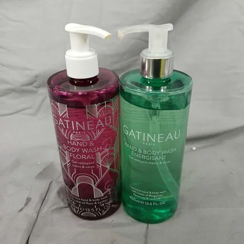 GATINEAU HAND & BODY WASH FLORAL & ENERGISANT – 400ML EACH (SET OF 2)