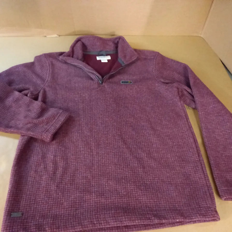 REGATTA QUARTER ZIP PLUM JUMPER - UK L