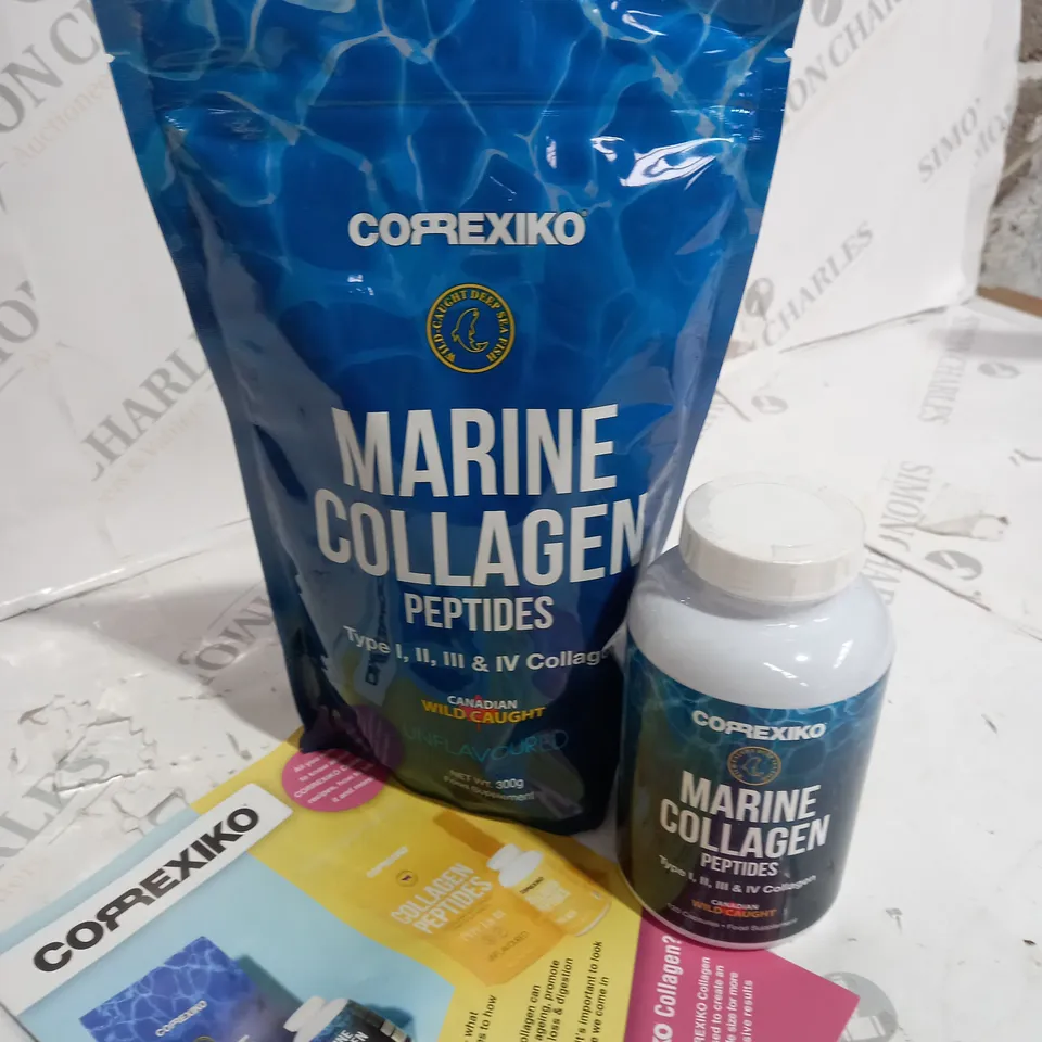 SEALED MARINE COLLAGEN PEPTIDES INCLUDES 120 CAPSULES AND 300G POWDER 