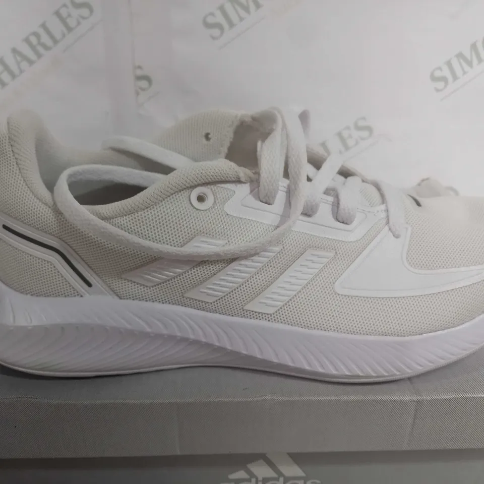 BOXED PAIR OF ADIDAS RUN FALCON 2 - WHITE - UK 4