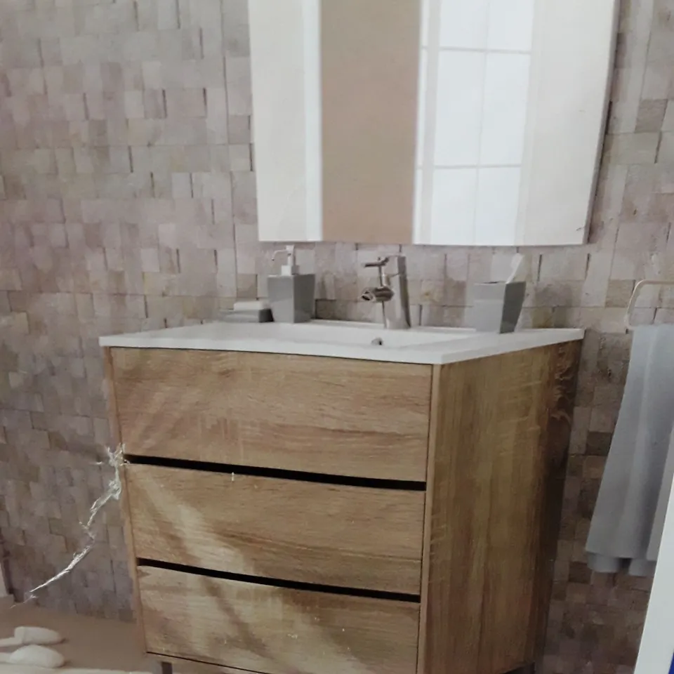 BOXED KALMA 815CM FREE-STANDING SINGLE VANITY UNIT 