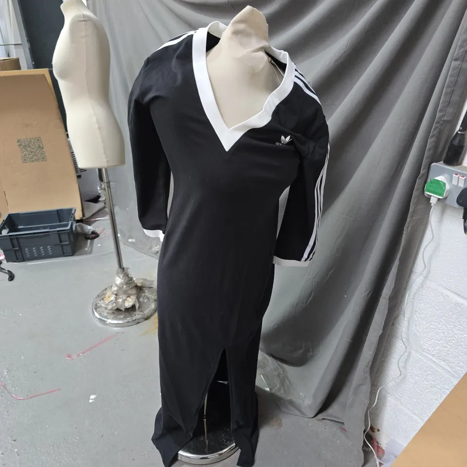 ADIDAS MAXI DRESS V – BLACK (WOMEN'S, SIZE L)