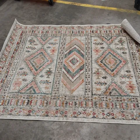 ELDON PALE PINK/TEAL RUG // 160 X 213CM