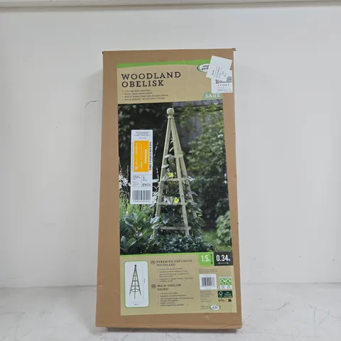 SMART GARDEN WOODLAND OBELISK SAGE 150 X 34CM BOXED