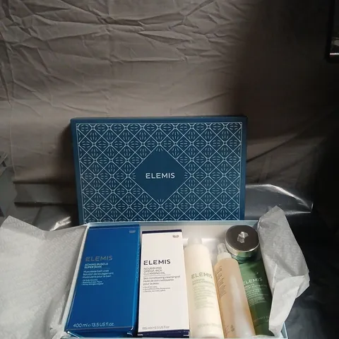 ELEMIS SKINCARE GIFT SET – BLUE PATTERN BOX WITH RIBBON
