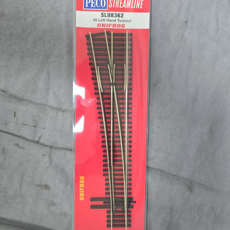 PECO STREAMLINE HO SCALE TRACKAGE SYSTEM - SLU8362 - #6 LEFT HAND TURNOUT