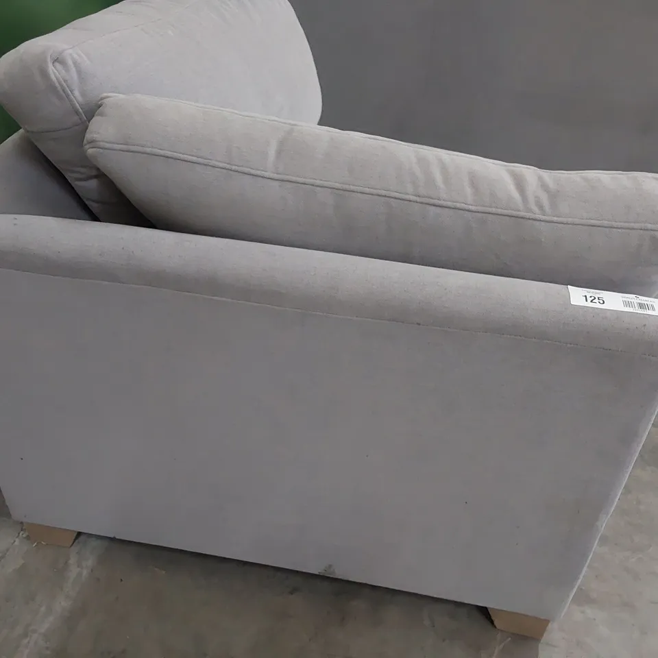 QUALITY BRITISH DESIGNER LOUNGE Co. CORNER SECTION GREY PLUSH FABRIC