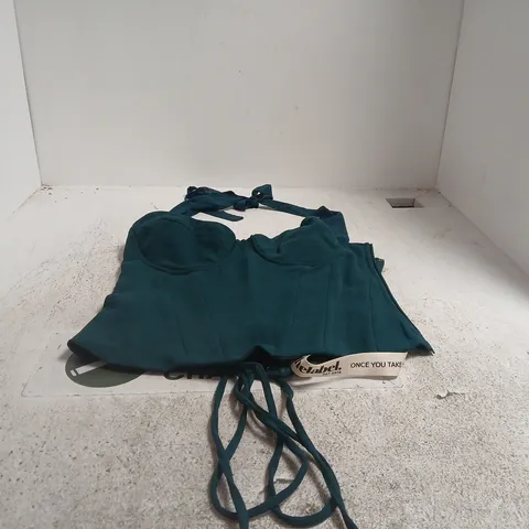 MARS THE LABEL WOMENS TEAL CORSET TOP β UK SIZE 12