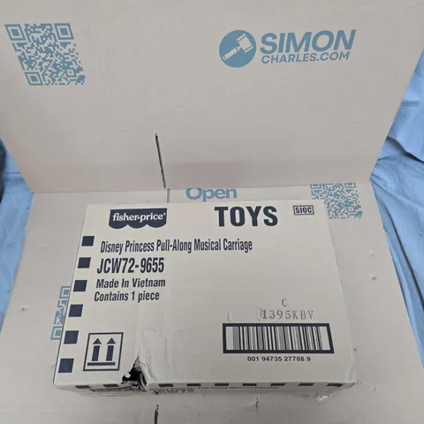 FISHER-PRICE DISNEY PRINCESS PULL-ALONG MUSICAL CARRIAGE – BOXED (JCW72-9655)