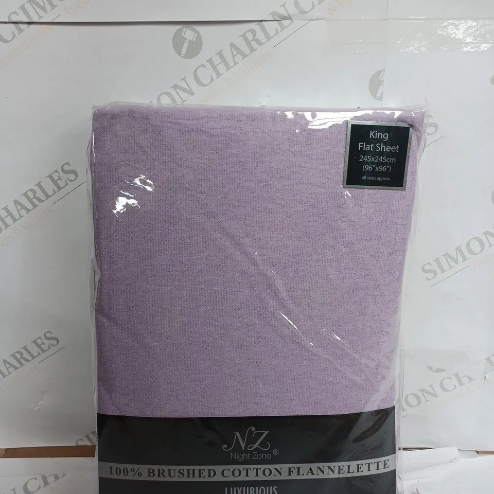 NIGHT ZONE KING SIZE FLAT SHEET IN PURPLE