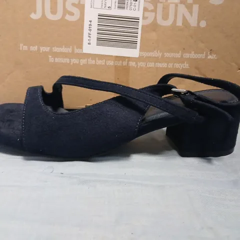NAVY BLUE WOMEN'S SANDALS WITH ANKLE STRAP – UK 5 (EU 38) 
