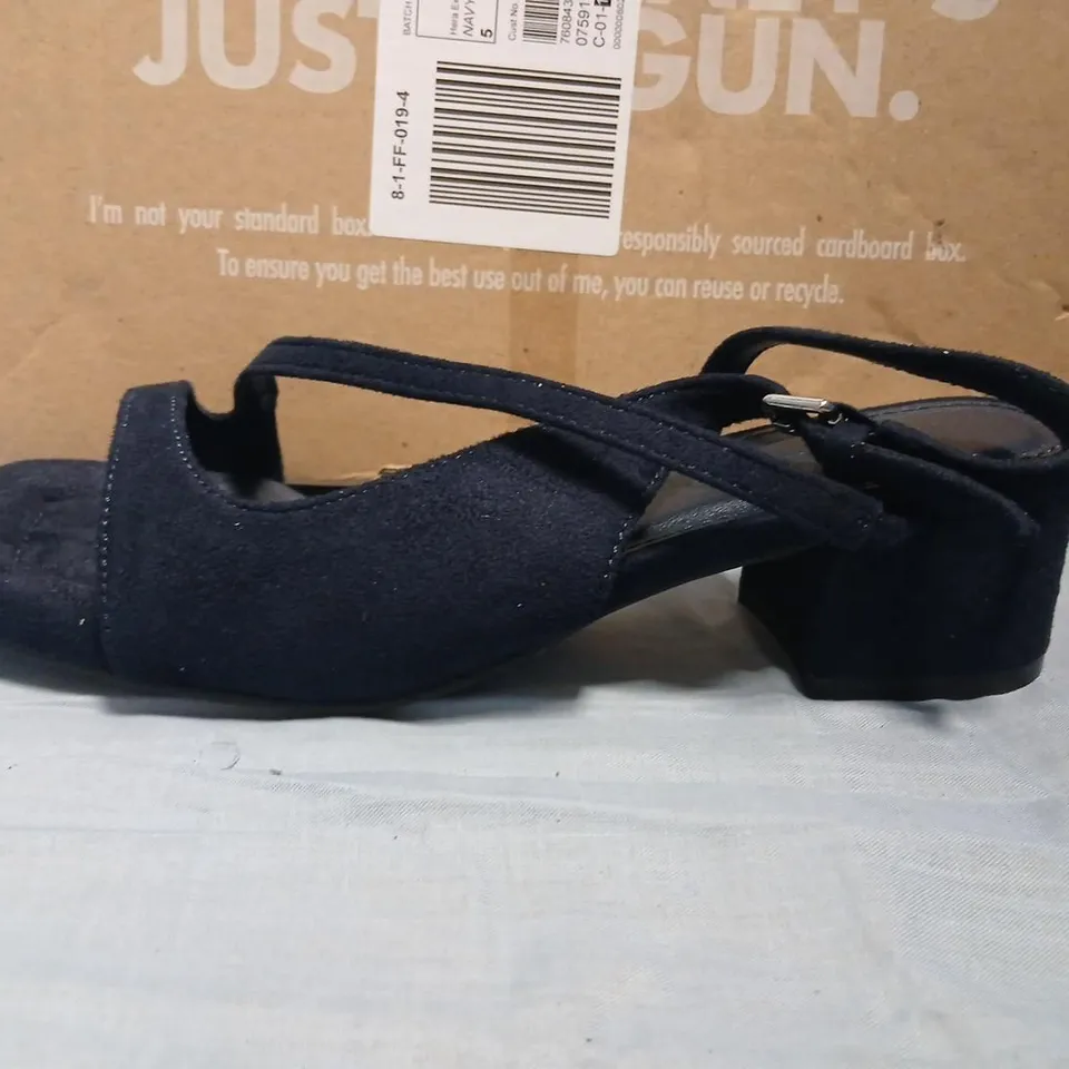 NAVY BLUE WOMEN'S SANDALS WITH ANKLE STRAP – UK 5 (EU 38) 